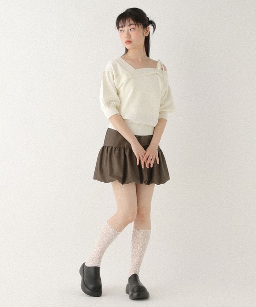 Heather(ヘザー)の「レースハイSOX 327688(ソックス/靴下・レディース・アイボリー/ブラック・ONE SIZE)」の20枚目の写真