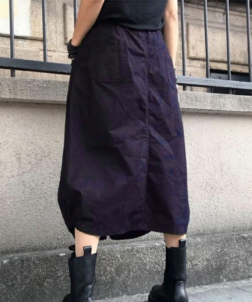 SallyLunn（サリーラン）の「【選べる5カラー/M～XLサイズ展開♪】裾ゴムAラインミディ丈スカート（スカート・レディース・ブラック/ベージュ/ネイビー/グレー/オリーブ・MEDIUM/LARGE/X-LARGE）」の15枚目の写真