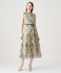 アートフラワーエンブロイダリーワンピース