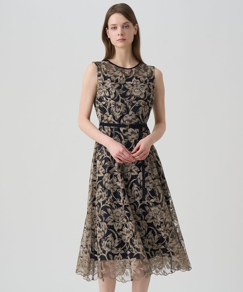 アートフラワーエンブロイダリーワンピース（ドレス）｜ANAYI（アナイ