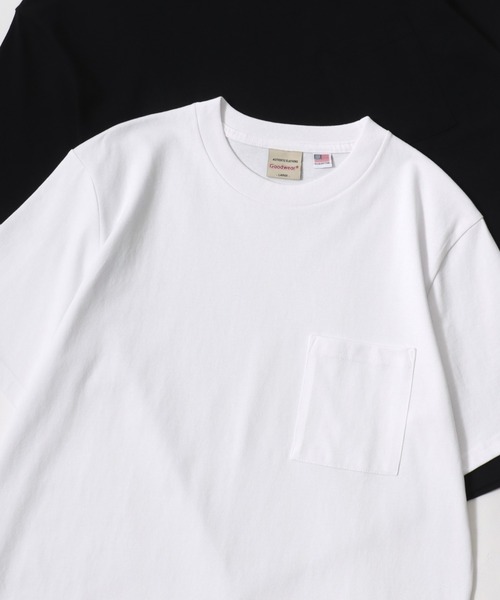 Goodwear（グッドウェア）の「Goodwear/グッドウェア USAコットン 吸水速乾 接触冷感 無地 ポケット クルーネック 半袖Tシャツ/レディース メンズ（Tシャツ/カットソー・メンズ・グレー/ブラック/ネイビー/グリーン/ホワイト・M/L/XL）」の2枚目の写真