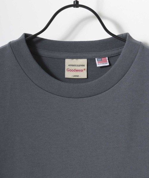 Goodwear（グッドウェア）の「Goodwear/グッドウェア USAコットン 吸水速乾 接触冷感 無地 ポケット クルーネック 半袖Tシャツ/レディース メンズ（Tシャツ/カットソー・メンズ・グレー/ブラック/ネイビー/グリーン/ホワイト・M/L/XL）」の17枚目の写真
