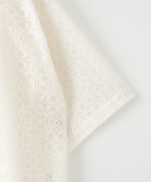 CITEN（シテン）の「＜CITEN＞レースハーフスリーブシャツ（シャツ/ブラウス・レディース・ブラック/オフホワイト・FREE）」の13枚目の写真