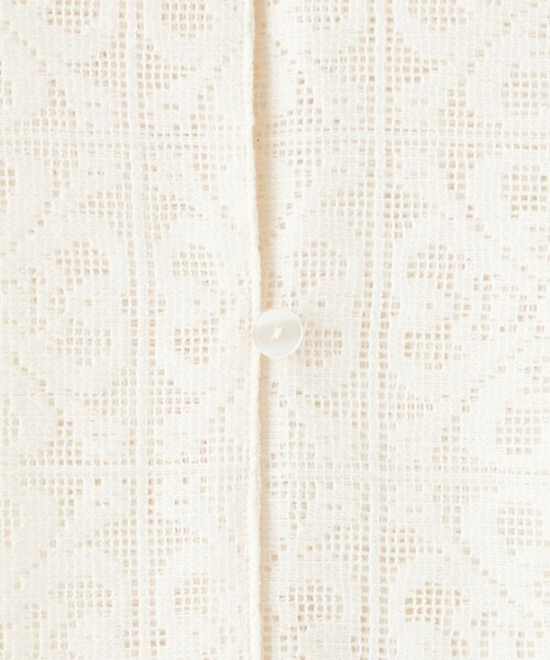 CITEN（シテン）の「＜CITEN＞レースハーフスリーブシャツ（シャツ/ブラウス・レディース・ブラック/オフホワイト・FREE）」の16枚目の写真