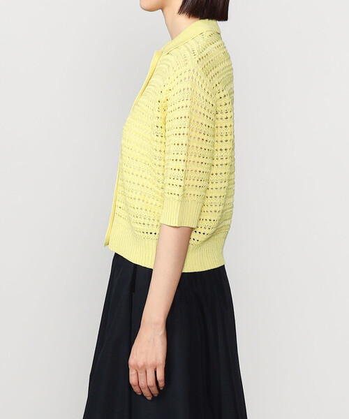 ADAWAS（アダワズ）の「ADAWAS | コットンニット ポロカーディガン WOMEN（カーディガン/ボレロ・レディース・イエロー/ホワイト系その他5/ブルー系その他5/オフホワイト・ONE）」の8枚目の写真