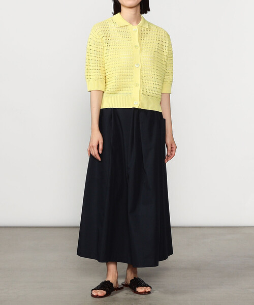 ADAWAS（アダワズ）の「ADAWAS | コットンニット ポロカーディガン WOMEN（カーディガン/ボレロ・レディース・イエロー/ホワイト系その他5/ブルー系その他5/オフホワイト・ONE）」の6枚目の写真