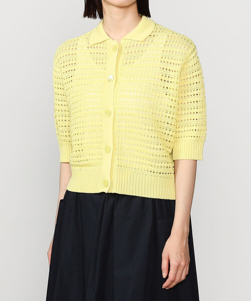 ADAWAS - ADAWAS | コットンニット ポロカーディガン ADAWAS | コットンニット ポロカーディガン WOMEN