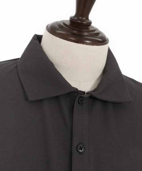 ADAM PATEK(アダムパテック)の「【ADAMPATEK/アダムパテック】ripple looose polo shirt/リップルルーズポロシャツ(ポロシャツ・メンズ・チャコールグレー/ブラック・1/2)」の11枚目の写真