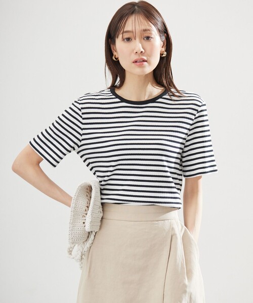 組曲(クミキョク)の「ベーシックリブ Tシャツ(Tシャツ/カットソー・レディース・ブラック系/ブラック系1/アイボリー系・2/3)」の19枚目の写真