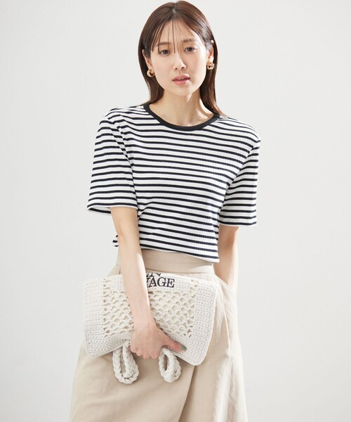組曲(クミキョク)の「ベーシックリブ Tシャツ(Tシャツ/カットソー・レディース・ブラック系/ブラック系1/アイボリー系・2/3)」の18枚目の写真