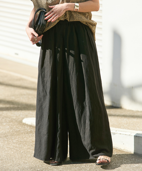JOURNAL STANDARD(ジャーナルスタンダード)の「【洗える】レーヨン麻タックワイドキュロット(その他パンツ・レディース・ブラックミックス/ブラック系その他/ブラック・36/38)」の21枚目の写真