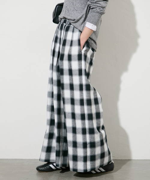 美品★JURGENLEHL★麻　ワイドパンツ　キュロット 美品★JURGENLEHL★麻　ワイドパンツ　キュロット