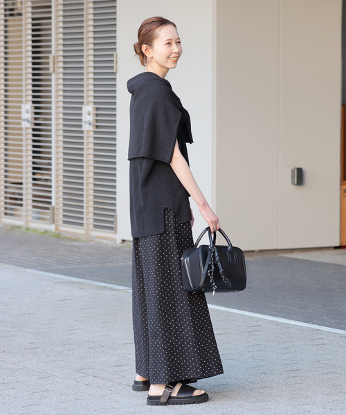 JOURNAL STANDARD(ジャーナルスタンダード)の「【洗える】レーヨン麻タックワイドキュロット(その他パンツ・レディース・ブラックミックス/ブラック系その他/ブラック・36/38)」の12枚目の写真