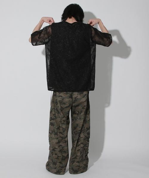 Anui（アニュイ）の「【UNISEX】フラワージャガードスポンジプルオーバー（Tシャツ/カットソー・レディース・ブラック/ブラウン・MEDIUM）」の15枚目の写真