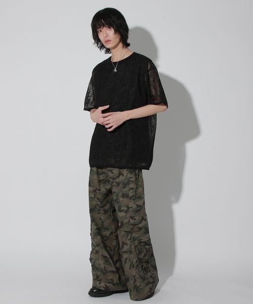 Anui（アニュイ）の「【UNISEX】フラワージャガードスポンジプルオーバー（Tシャツ/カットソー・レディース・ブラック/ブラウン・MEDIUM）」の16枚目の写真