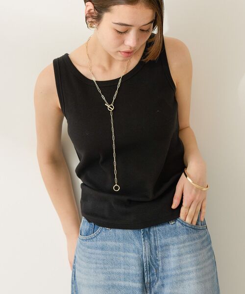 AMERICAN HOLIC（アメリカンホリック）の「抗菌防臭テレコタンクトップ（タンクトップ・レディース・モカ/グレイッシュベージュ/ブラック/アイボリー・M/L）」の10枚目の写真