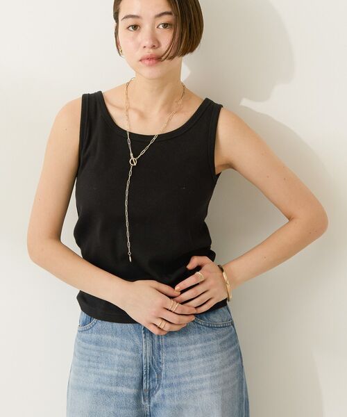 AMERICAN HOLIC（アメリカンホリック）の「抗菌防臭テレコタンクトップ（タンクトップ・レディース・モカ/グレイッシュベージュ/ブラック/アイボリー・M/L）」の11枚目の写真