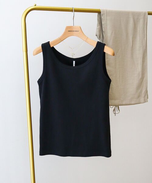 AMERICAN HOLIC（アメリカンホリック）の「抗菌防臭テレコタンクトップ（タンクトップ・レディース・モカ/グレイッシュベージュ/ブラック/アイボリー・M/L）」の18枚目の写真