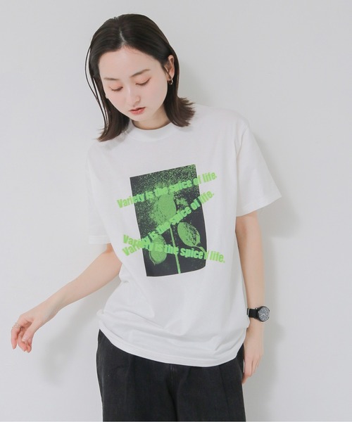 UNIT CHEST（ユニットチェスト）の「【UNIT CHEST】unique unisex T-shirt　VTFAコラボT ”variety is the spice of life” by RIRIKA TOGUCHI（Tシャツ/カットソー・レディース・ホワイト/ブラック・L/M/S）」の20枚目の写真