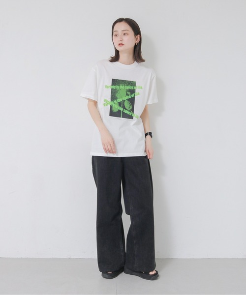 UNIT CHEST（ユニットチェスト）の「【UNIT CHEST】unique unisex T-shirt　VTFAコラボT ”variety is the spice of life” by RIRIKA TOGUCHI（Tシャツ/カットソー・レディース・ホワイト/ブラック・L/M/S）」の22枚目の写真
