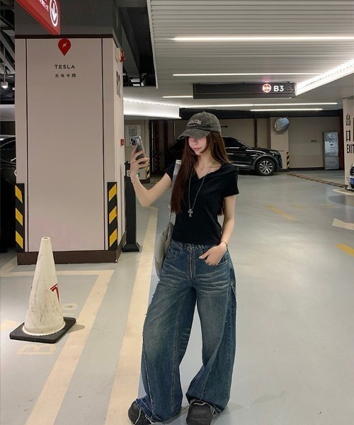 almo（アルモ）の「【LAMPOON】スキッパーフードTシャツ（Tシャツ/カットソー・レディース・ブラック/グレー・MEDIUM/LARGE）」の15枚目の写真