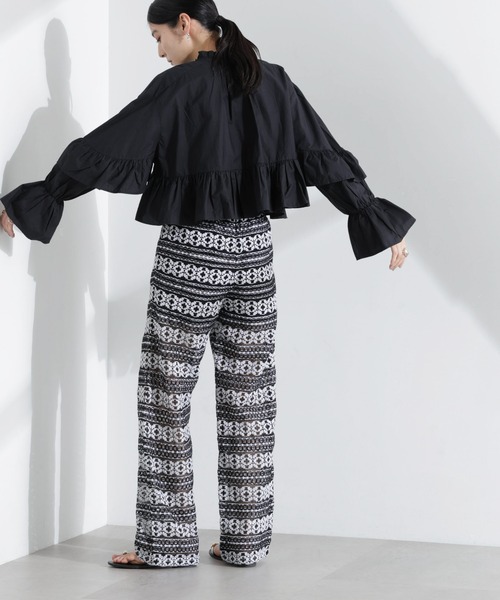 sara mallika（サラ マリカ）の「Sara mallika/COTTON BORDER LACE PANTS（その他パンツ・レディース・ブラック・M）」の5枚目の写真