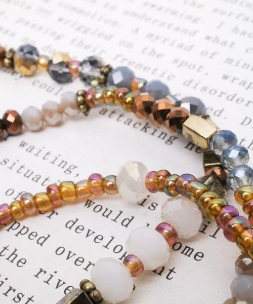 ARCHIVER（アーカイバ）の「【RS】ビーズブレスレット【RS】３本SET】（ブレスレット・メンズ・グリーン/ブラウン・FREE）」の6枚目の写真