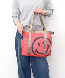COOCO（クーコ）の「ＳＭＩＬＥＹ×COOCO　メッシュ素材プリント２ＷＡＹトートバッグ／Ａ４対応（トートバッグ）」