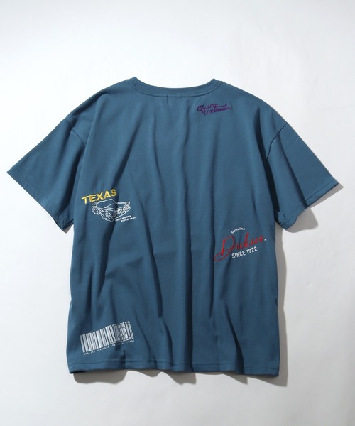 Dickies(ディッキーズ)の「【GENUINE DICKIES/ジェニュインディッキーズ】ランダムロゴ 半袖 デザインTシャツ(Tシャツ/カットソー・レディース・ブルーグレー/オフホワイト/杢グレー・M/L)」の9枚目の写真