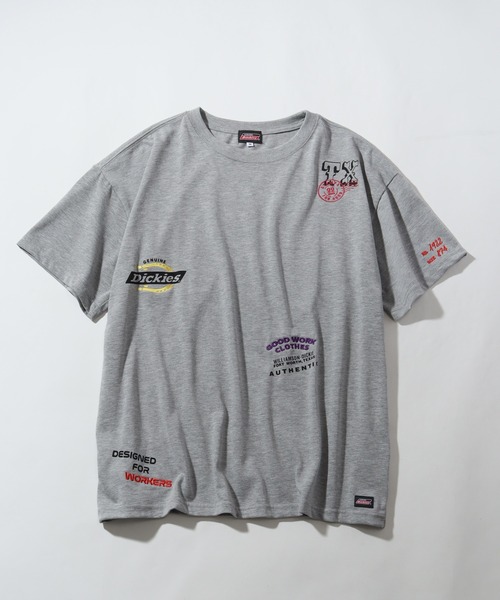 Dickies(ディッキーズ)の「【GENUINE DICKIES/ジェニュインディッキーズ】ランダムロゴ 半袖 デザインTシャツ(Tシャツ/カットソー・レディース・ブルーグレー/オフホワイト/杢グレー・M/L)」の12枚目の写真