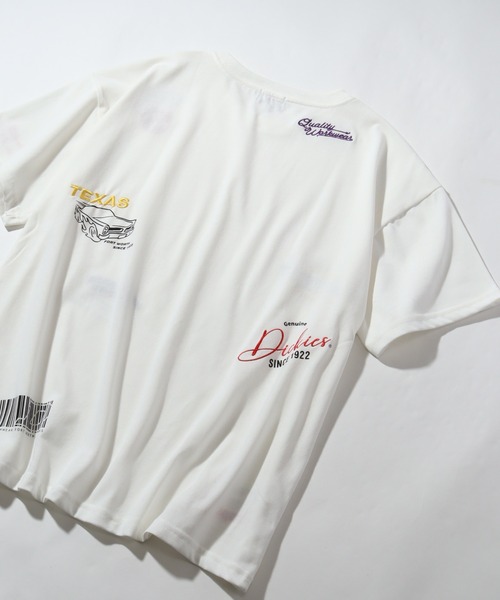 Dickies(ディッキーズ)の「【GENUINE DICKIES/ジェニュインディッキーズ】ランダムロゴ 半袖 デザインTシャツ(Tシャツ/カットソー・レディース・ブルーグレー/オフホワイト/杢グレー・M/L)」の7枚目の写真