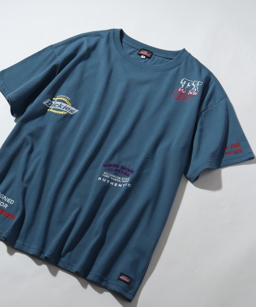 Dickies(ディッキーズ)の「【GENUINE DICKIES/ジェニュインディッキーズ】ランダムロゴ 半袖 デザインTシャツ(Tシャツ/カットソー・レディース・ブルーグレー/オフホワイト/杢グレー・M/L)」の10枚目の写真