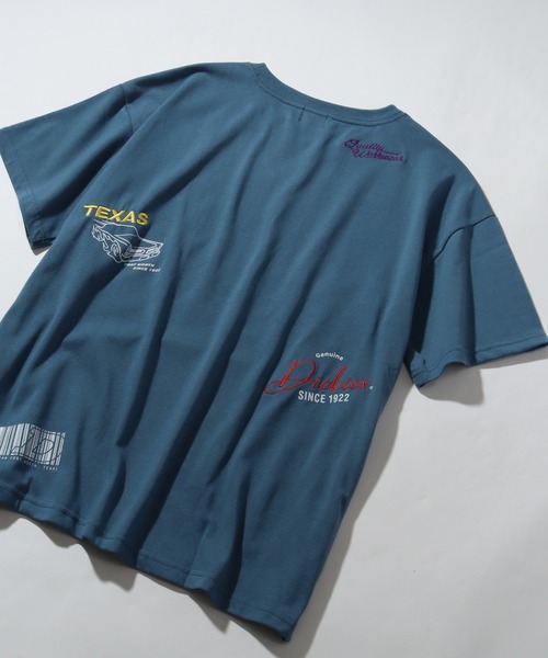 Dickies(ディッキーズ)の「【GENUINE DICKIES/ジェニュインディッキーズ】ランダムロゴ 半袖 デザインTシャツ(Tシャツ/カットソー・レディース・ブルーグレー/オフホワイト/杢グレー・M/L)」の11枚目の写真
