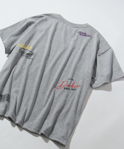 Dickies(ディッキーズ)の「【GENUINE DICKIES/ジェニュインディッキーズ】ランダムロゴ 半袖 デザインTシャツ(Tシャツ/カットソー・レディース・ブルーグレー/オフホワイト/杢グレー・M/L)」の15枚目の写真