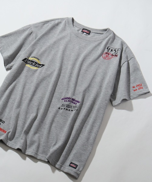 Dickies(ディッキーズ)の「【GENUINE DICKIES/ジェニュインディッキーズ】ランダムロゴ 半袖 デザインTシャツ(Tシャツ/カットソー・レディース・ブルーグレー/オフホワイト/杢グレー・M/L)」の14枚目の写真