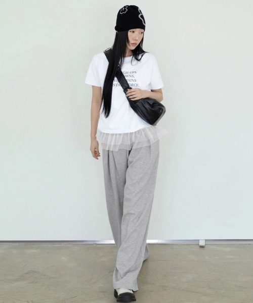 3.3 Field Trip (3.3フィールドトリップ)の「3.3 Field Trip/レーススリーブレス(Tシャツ/カットソー・レディース・ブラック/アイボリー・FREE)」の16枚目の写真