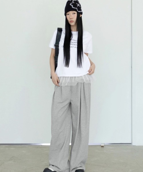 3.3 Field Trip (3.3フィールドトリップ)の「3.3 Field Trip/レーススリーブレス(Tシャツ/カットソー・レディース・ブラック/アイボリー・FREE)」の17枚目の写真