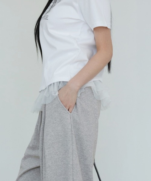 3.3 Field Trip (3.3フィールドトリップ)の「3.3 Field Trip/レーススリーブレス(Tシャツ/カットソー・レディース・ブラック/アイボリー・FREE)」の7枚目の写真