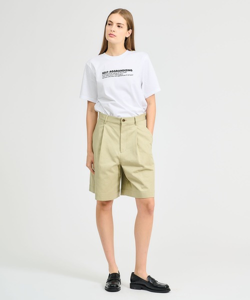 ESTNATION(エストネーション)の「ESTNATION / タック バミューダ パンツ(その他パンツ・レディース・カーキ・38/36)」の4枚目の写真