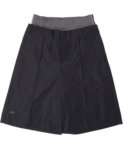 UMBRO（アンブロ）の「UMBRO HOUSE layered half pants（アンブロハウス レイヤードハーフパンツ）（その他パンツ・メンズ・ブラウン/ベージュ系/ブラック・SMALL）」の2枚目の写真