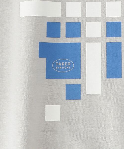 TAKEO KIKUCHI（タケオキクチ）の「モザイクロゴ ポンチTシャツ（Tシャツ/カットソー・メンズ・ライトベージュ/ホワイト/ライトグレー系9・01/02/03/04）」の18枚目の写真