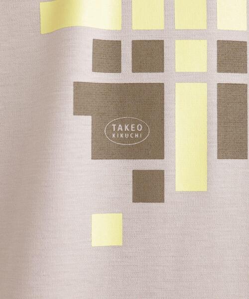 TAKEO KIKUCHI（タケオキクチ）の「モザイクロゴ ポンチTシャツ（Tシャツ/カットソー・メンズ・ライトベージュ/ホワイト/ライトグレー系9・01/02/03/04）」の22枚目の写真