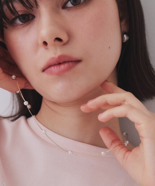OPAQUE.CLIP（オペークドットクリップ）の「チェーン×フェイクパールネックレス（ネックレス・レディース・ゴールド/シルバー・00）」の3枚目の写真