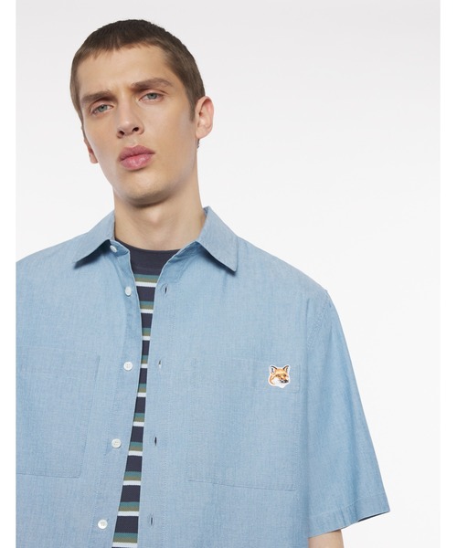 Maison Kitsune(メゾンキツネ)の「RELAXED SHORT SLEEVE SHIRT(シャツ/ブラウス・メンズ・インディゴブルー・S/XS/XL/L/M)」の6枚目の写真