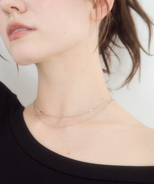 mellowneon(メロウネオン)の「ダブルチェーンネックレス&ハートネックレスセット(ネックレス・レディース・シルバー/ゴールド・FREE)」の10枚目の写真