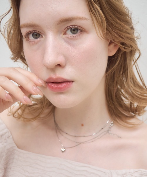 mellowneon(メロウネオン)の「ダブルチェーンネックレス&ハートネックレスセット(ネックレス・レディース・シルバー/ゴールド・FREE)」の15枚目の写真