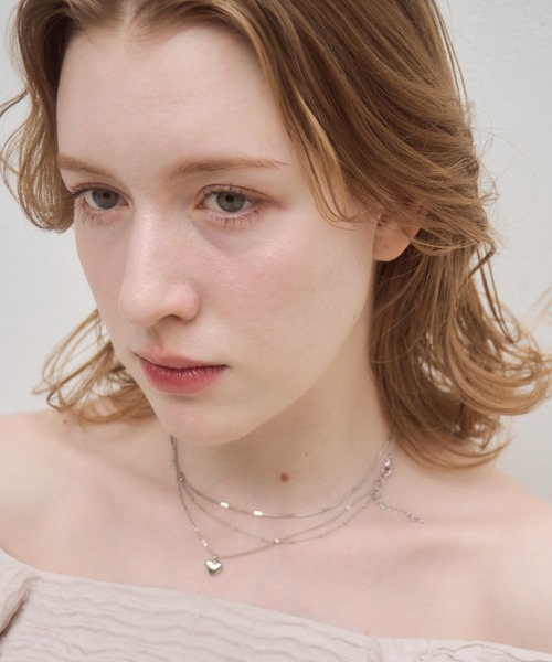 mellowneon(メロウネオン)の「ダブルチェーンネックレス&ハートネックレスセット(ネックレス・レディース・シルバー/ゴールド・FREE)」の16枚目の写真