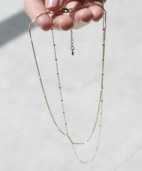 mellowneon(メロウネオン)の「ダブルチェーンネックレス&ハートネックレスセット(ネックレス・レディース・シルバー/ゴールド・FREE)」の9枚目の写真