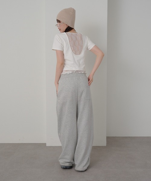 RAY CASSIN（レイカズン）の「【パット付き】BACKレースドロストT（Tシャツ/カットソー・レディース・ブルー/ホワイト/ネイビー・FREE）」の8枚目の写真