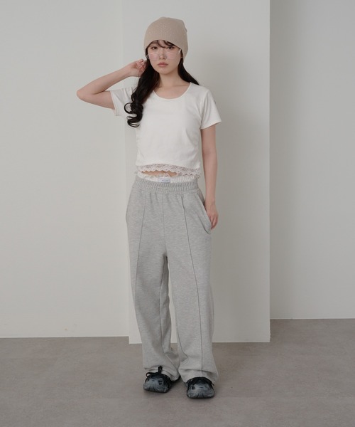 RAY CASSIN（レイカズン）の「【パット付き】BACKレースドロストT（Tシャツ/カットソー・レディース・ブルー/ホワイト/ネイビー・FREE）」の7枚目の写真